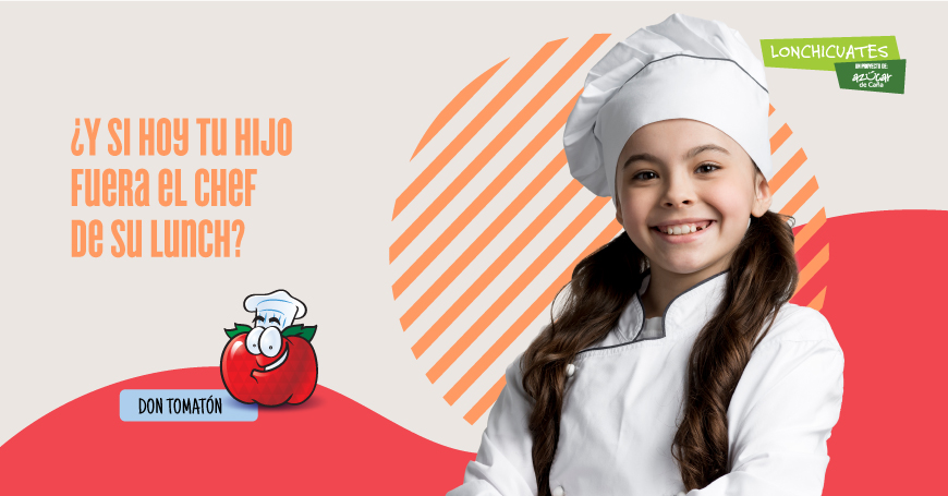 ¿Si hoy tu hijo fuera el chef de su propio lunch? Involúcralo en su preparación