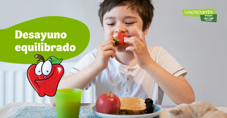 ¿Qué debe incluir un desayuno equilibrado  para un niño?
