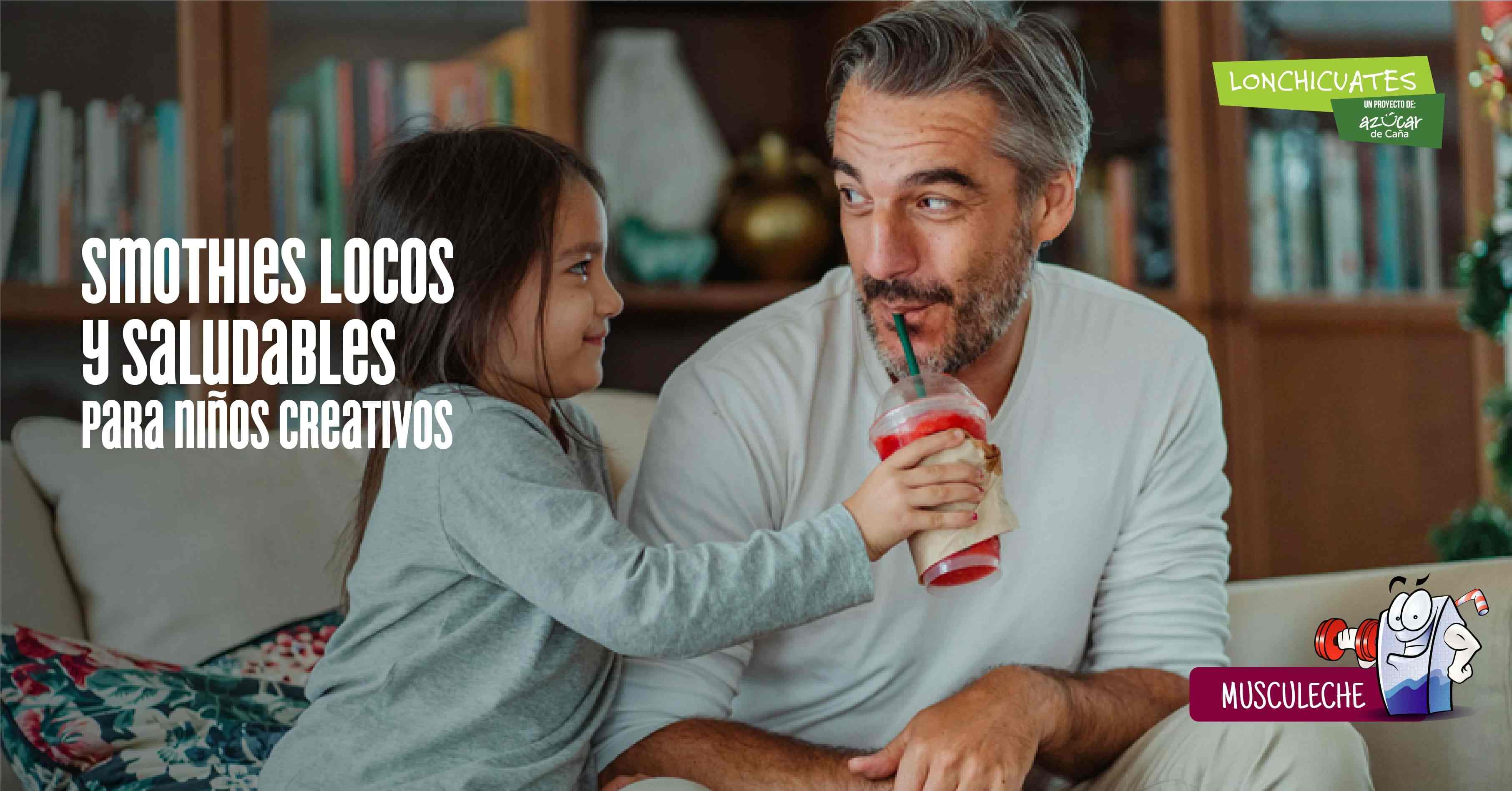 Smoothies locos y saludables para niños creativos.