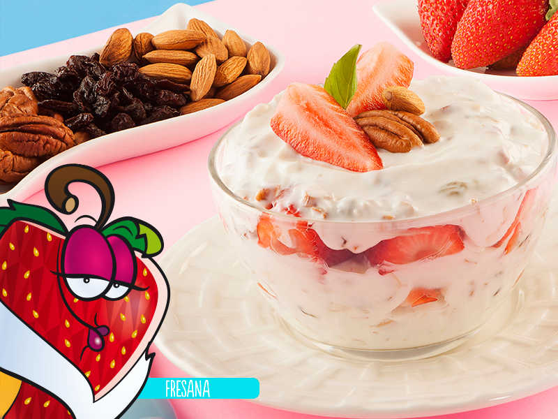 Imagen receta de lonchicuates - lonchicuates Yogurt natural con fresas