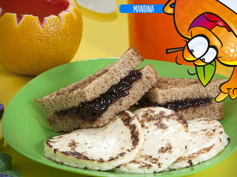 Imagen receta de lonchicuates - lonchicuates Bolitas de requesón con sándwich de mermelada