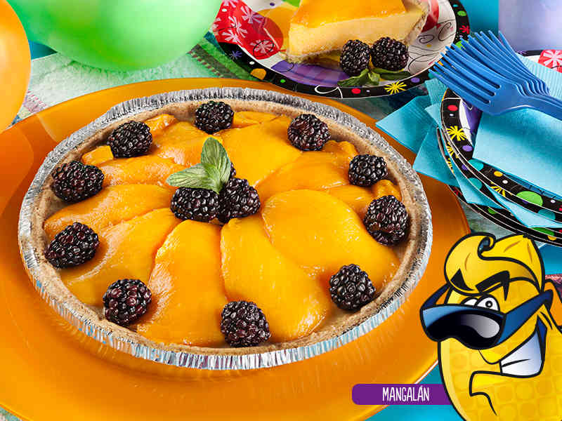 Imagen receta de lonchicuates - lonchicuates Pie de mango con queso y zarzamoras