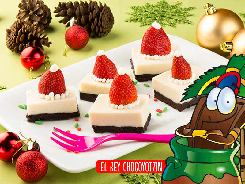 Foto de receta lonchicuates - Cheesecake Santa Claus