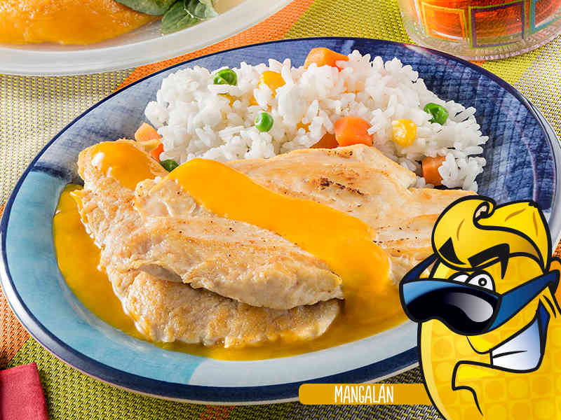 Imagen lonchicuates receta - Pollo con salsa de mango...
