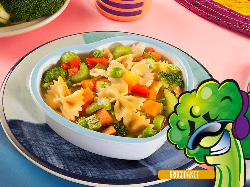 Lonchicuates - Sopa de verduras con pasta